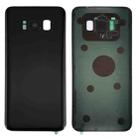 For Galaxy S8+ / G955 Battery Back Cover with Camera Lens Cover & Adhesive (Black) - 1