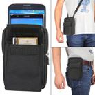 6.4 inch and Below Universal Polyester Men Vertical Style Case Shoulder Carrying Bag with Belt Hole & Climbing Buckle, For iPhone, Samsung, Sony, Huawei, Meizu, Lenovo, ASUS, Oneplus, Xiaomi, Cubot, Ulefone, Letv, DOOGEE, Vkworld, and other (Black) - 1