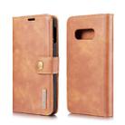 DG.MING Crazy Horse Texture Flip Detachable Magnetic Leather Case for Samsung Galaxy S10 E, with Holder & Card Slots & Wallet(Brown) - 1