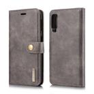 DG.MING Crazy Horse Texture Flip Detachable Magnetic Leather Case for Galaxy A7 (2018), with Holder & Card Slots & Wallet (Grey) - 1