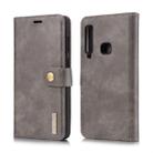 DG.MING Crazy Horse Texture Flip Detachable Magnetic Leather Case for Galaxy A9 (2018), with Holder & Card Slots & Wallet (Grey) - 1