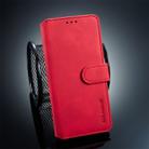 DG.MING Retro Oil Side Horizontal Flip Case for Galaxy S10 Plus, with Holder & Card Slots & Wallet(Red) - 1