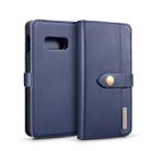 DG.MING Lambskin Detachable Horizontal Flip Magnetic Case for Galaxy S10 E, with Holder & Card Slots & Wallet(Blue) - 1
