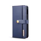 DG.MING Lambskin Detachable Horizontal Flip Magnetic Case for Galaxy S10 E, with Holder & Card Slots & Wallet(Blue) - 2