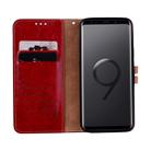 For Galaxy S9 Plus Oil Wax Texture Horizontal Flip Leather Case with Holder & Card Slots & Wallet(Red) - 4