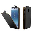 For Galaxy J3 (2017) / J330 Vertical Flip Business Style Leather Case Cover with Card Slot(Black) - 1