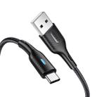 USAMS US-SJ460 U-Bob Series USB to USB-C / Type-C Intelligent Power-off Charging Cable, Length: 1.2m (Black) - 6