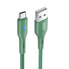 USAMS US-SJ460 U-Bob Series USB to USB-C / Type-C Intelligent Power-off Charging Cable, Length: 1.2m(Green) - 1