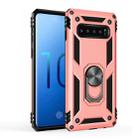 Sergeant Armor Shockproof TPU + PC Protective Case for Galaxy S10, with 360 Degree Rotation Holder (Rose Gold) - 1