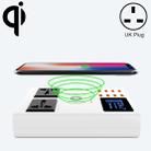 YC-CDA10W 10W Multi Port USB Intelligent Digital Display Fast Charging Wireless Charger, UK Plug - 1