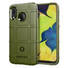 Shockproof Rugged  Shield Full Coverage Protective Silicone Case for Galaxy A20(Army Green) - 1