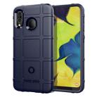 Shockproof Rugged  Shield Full Coverage Protective Silicone Case for Galaxy A20(Blue) - 1