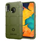 Shockproof Rugged  Shield Full Coverage Protective Silicone Case for Galaxy A30(Army Green) - 1