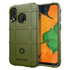 Shockproof Rugged  Shield Full Coverage Protective Silicone Case for Galaxy A40(Army Green) - 1