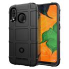 Shockproof Rugged  Shield Full Coverage Protective Silicone Case for Galaxy A40(Black) - 1