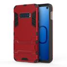 Shockproof PC + TPU Case for Galaxy S10e, with Holder(Red) - 1