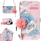 For Galaxy S8 Horizontal Flip Leather Case with Holder & Card Slots & Pearl Flower Ornament & Chain - 1
