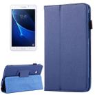 For Galaxy Tab A 7.0 / T280 Litchi Texture Magnetic Horizontal Flip Leather Case with Holder(Dark Blue) - 1