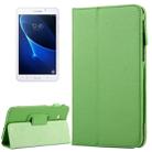 For Galaxy Tab A 7.0 / T280 Litchi Texture Magnetic Horizontal Flip Leather Case with Holder(Green) - 1