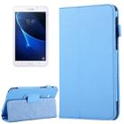 For Galaxy Tab A 7.0 / T280 Litchi Texture Magnetic Horizontal Flip Leather Case with Holder(Blue) - 1