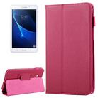 For Galaxy Tab A 7.0 / T280 Litchi Texture Magnetic Horizontal Flip Leather Case with Holder(Magenta) - 1