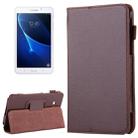 For Galaxy Tab A 7.0 / T280 Litchi Texture Magnetic Horizontal Flip Leather Case with Holder(Brown) - 1