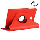 For Galaxy Tab A 10.1 / T580 Litchi Texture Horizontal Flip 360 Degrees Rotation Leather Case with Holder(Red) - 1