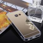 For Galaxy J7 (2017) (US Version) Acrylic + TPU Electroplating Mirror Protective Back Cover Case (Gold) - 1