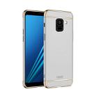 MOFI for Galaxy A8+ (2018) Three Stage Splicing Full-body Rugged PC Protective Back Cover Case(Silver) - 1