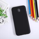 For Galaxy J5 (2017) / J530 ( EU Version) Frosted Solid Color Soft TPU Protective Back Cover Case(Black) - 1