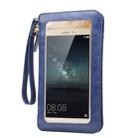Universal Crazy Horse Texture Touch Screen Wallet Style PU Leather Shoulder Bag for Galaxy Note 8 & Mega 6.3, Huawei Mate 8 / Mate 7, etc. 6.3 inch Below(Dark Blue) - 2