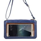 Universal Crazy Horse Texture Touch Screen Wallet Style PU Leather Shoulder Bag for Galaxy Note 8 & Mega 6.3, Huawei Mate 8 / Mate 7, etc. 6.3 inch Below(Dark Blue) - 4