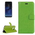 For Galaxy S8 Retro Crazy Horse Texture Horizontal Flip Leather Case with Holder & Card Slots & Wallet & Photo Frame(Green) - 1