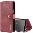 DG.MING for Galaxy S9 Crazy Horse Texture Horizontal Flip Detachable Magnetic Protective Case with Holder & Card Slots & Wallet(Red) - 1