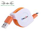 1m 2A 110 Copper Core Wires Retractable USB-C / Type-C to USB Data Sync Charging Cable(Orange) - 1