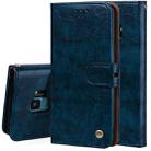 For Galaxy S9 Oil Wax Texture Horizontal Flip Leather Case with Holder & Card Slots & Wallet(Blue) - 1