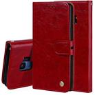 For Galaxy S9 Oil Wax Texture Horizontal Flip Leather Case with Holder & Card Slots & Wallet(Red) - 1