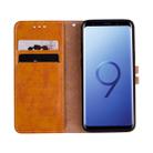 For Galaxy S9 Oil Wax Texture Horizontal Flip Leather Case with Holder & Card Slots & Wallet(Brown) - 4