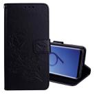For Galaxy S9 Rose Embossed Horizontal Flip Environmental PU Leather Case with Holder & Card Slots & Wallet(Black) - 1