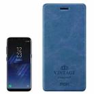 MOFI VINTAGE for Galaxy S8 + / G955 Crazy Horse Texture Horizontal Flip Leather Case with Card Slot & Holder(Dark Blue) - 1