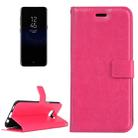 For Galaxy S8 Retro Crazy Horse Texture Horizontal Flip Leather Case with Holder & Card Slots & Wallet & Photo Frame & Lanyard(Magenta) - 1