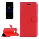 For Galaxy S8 Retro Crazy Horse Texture Horizontal Flip Leather Case with Holder & Card Slots & Wallet & Photo Frame & Lanyard(Red) - 1