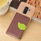 Leaf Style Magnetic Leather Case for Galaxy A8+ (2018), with Holder & Card Slots & Wallet & Photo Frame (Brown) - 1