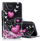 Peach Heart Pattern Horizontal Flip Leather Case for Galaxy J6 (2018), with Holder & Card Slots & Wallet - 1