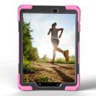 For Galaxy Tab S3 9.7 inch T820 360 Degree Rotation PC + Silicone Protective Case with Holder & Hand-strap (Pink) - 3