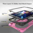 For Galaxy Tab S3 9.7 inch T820 360 Degree Rotation PC + Silicone Protective Case with Holder & Hand-strap (Pink) - 8