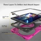 For Galaxy Tab S3 9.7 inch T820 360 Degree Rotation PC + Silicone Protective Case with Holder & Hand-strap (Magenta) - 8