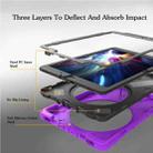 For Galaxy Tab S3 9.7 inch T820 360 Degree Rotation PC + Silicone Protective Case with Holder & Hand-strap (Purple) - 8