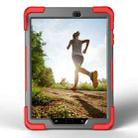 For Galaxy Tab S3 9.7 inch T820 360 Degree Rotation PC + Silicone Protective Case with Holder & Hand-strap (Red) - 3