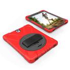 For Galaxy Tab S3 9.7 inch T820 360 Degree Rotation PC + Silicone Protective Case with Holder & Hand-strap (Red) - 5